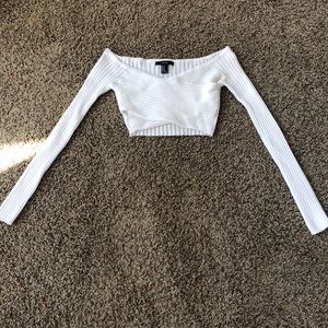 forever 21 crossed front longsleeve  top
